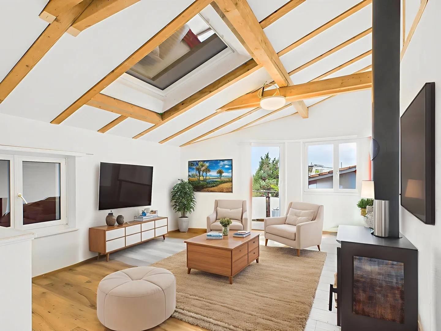 Moderno appartamento mansardato di 3,5 stanze con bella vista nel suggestivo Bäch SZ - Foto 1 di 8