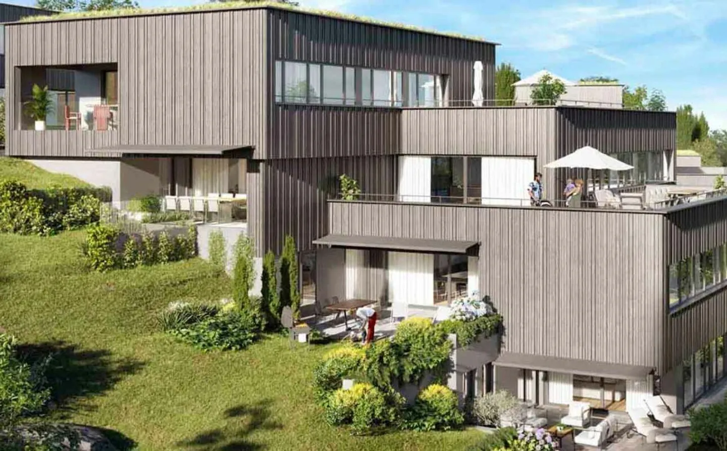 Traumhafte Fernsicht auf Alpstein mit Säntis und Churfirsten - 5.5-Zi.-Terrassenhaus - Foto 7 von 14