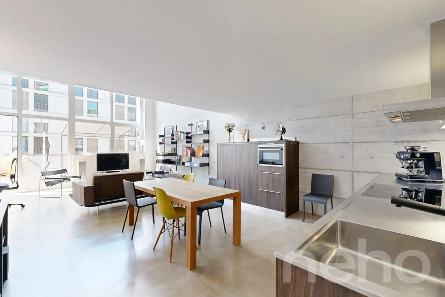 Unique : Duplex contemporain / grand balcon ouest / vue partielle sur le lac - Photo 5 sur 13