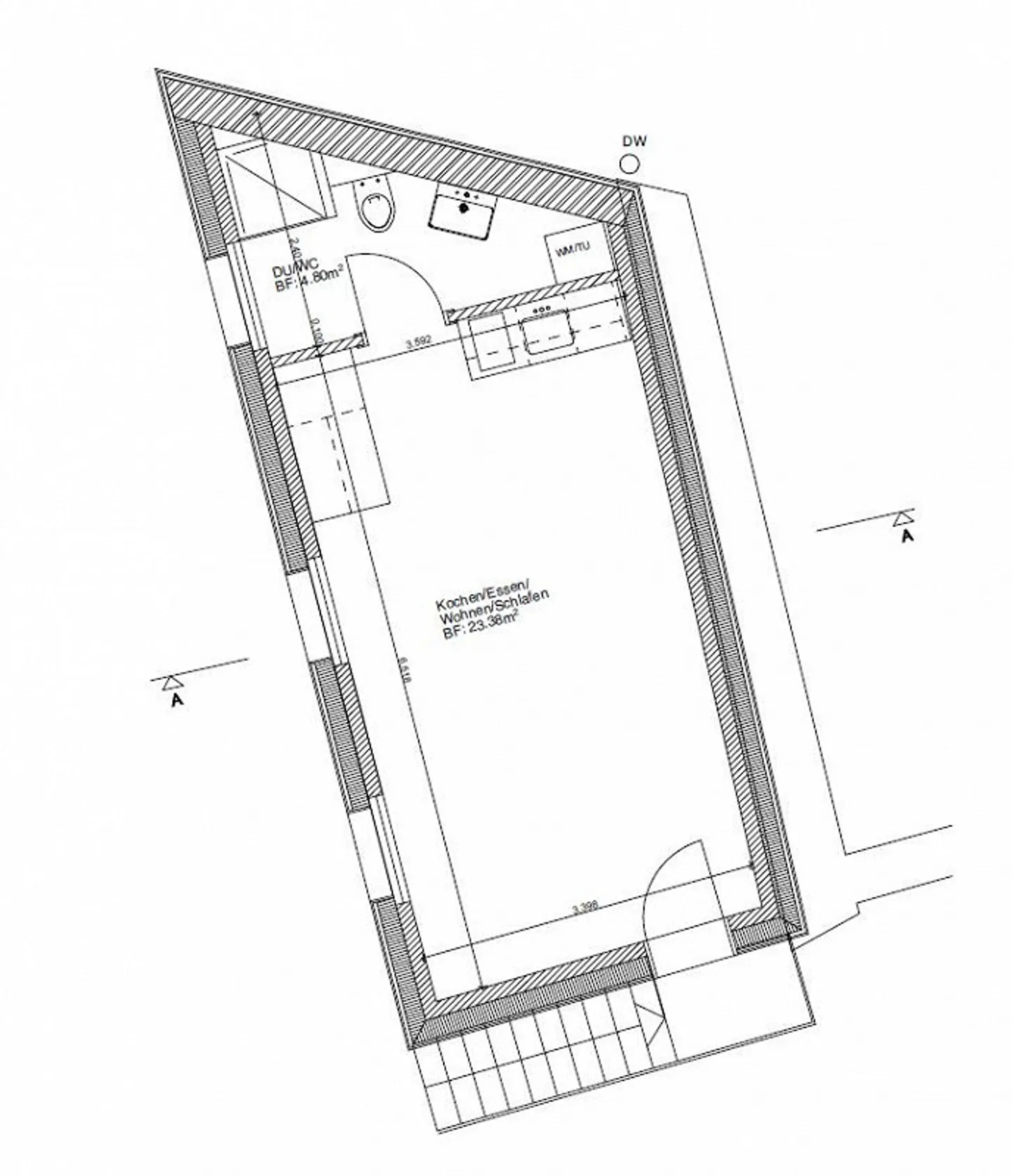 Appartamento studio 1,5 camere in una posizione da sogno - Foto 8 di 8
