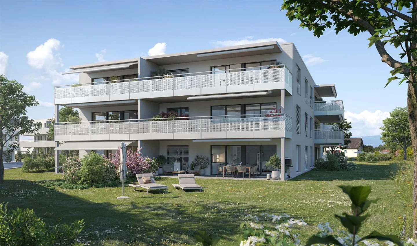 Appartement en attique 4.5 dans le vert avec vue partielle sur le lac - Photo 1 sur 3