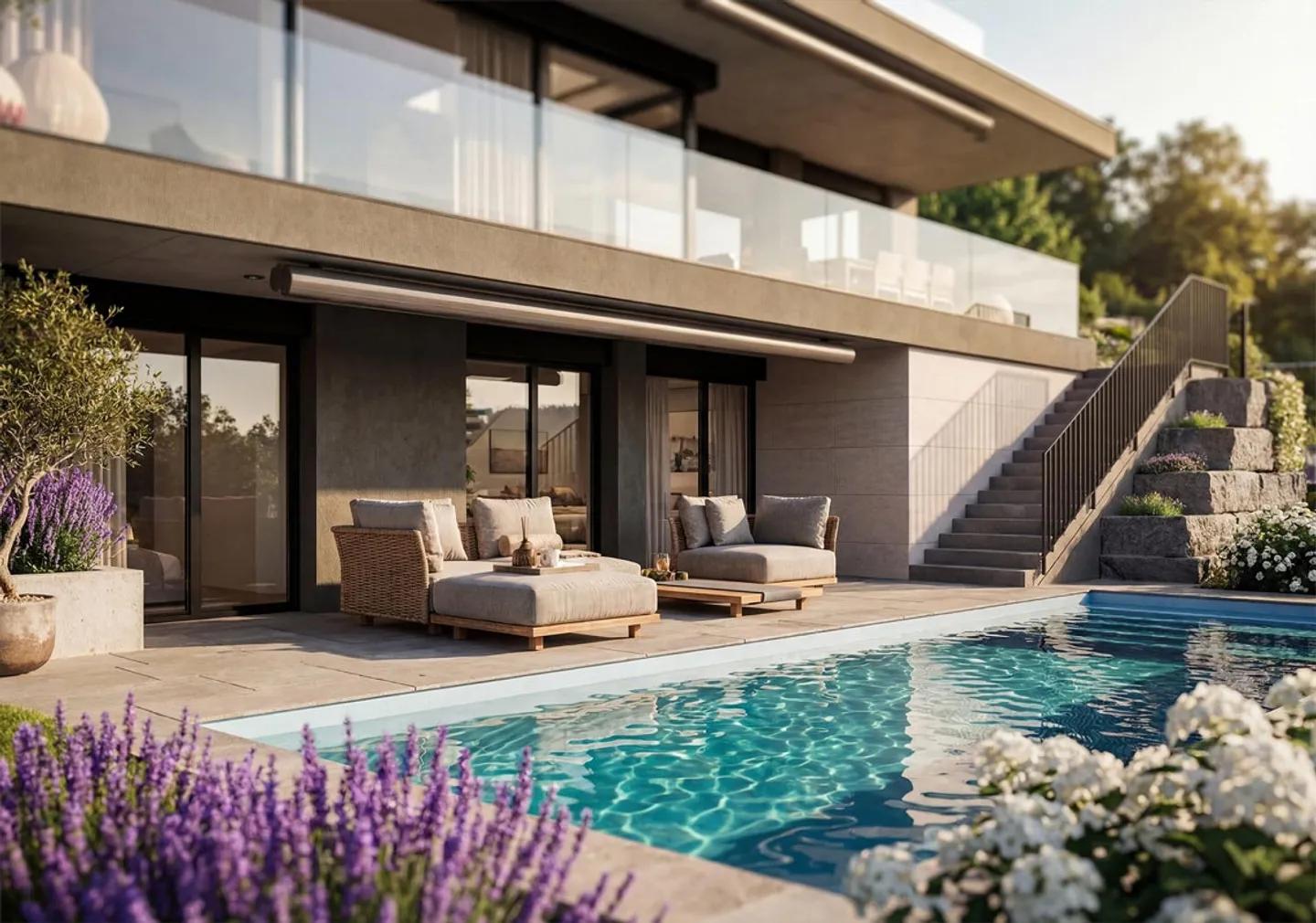 Exklusives Einfamilienhaus mit Pool - Foto 2 von 6