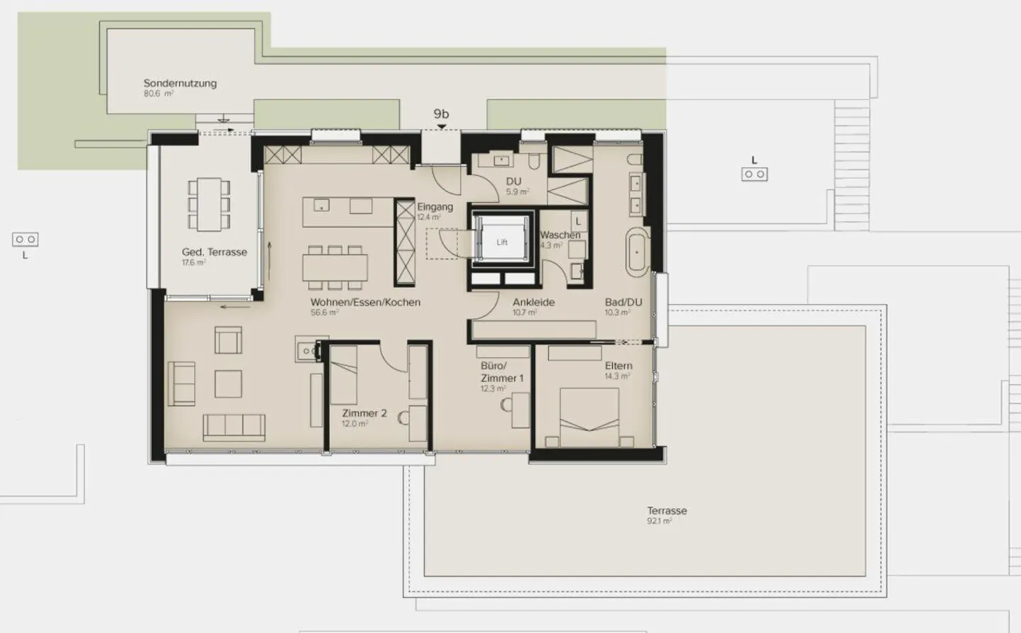 Luxuriöses 4.5-Zimmer-Terrassenhaus - In den Reben - Foto 11 von 13