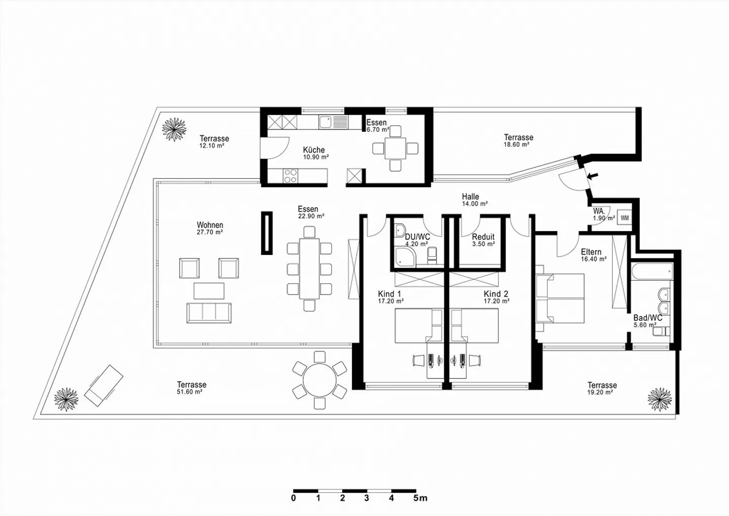 Appartement en attique bien entretenu dans un emplacement central avec vue sur le lac et panoramique - Photo 12 sur 12