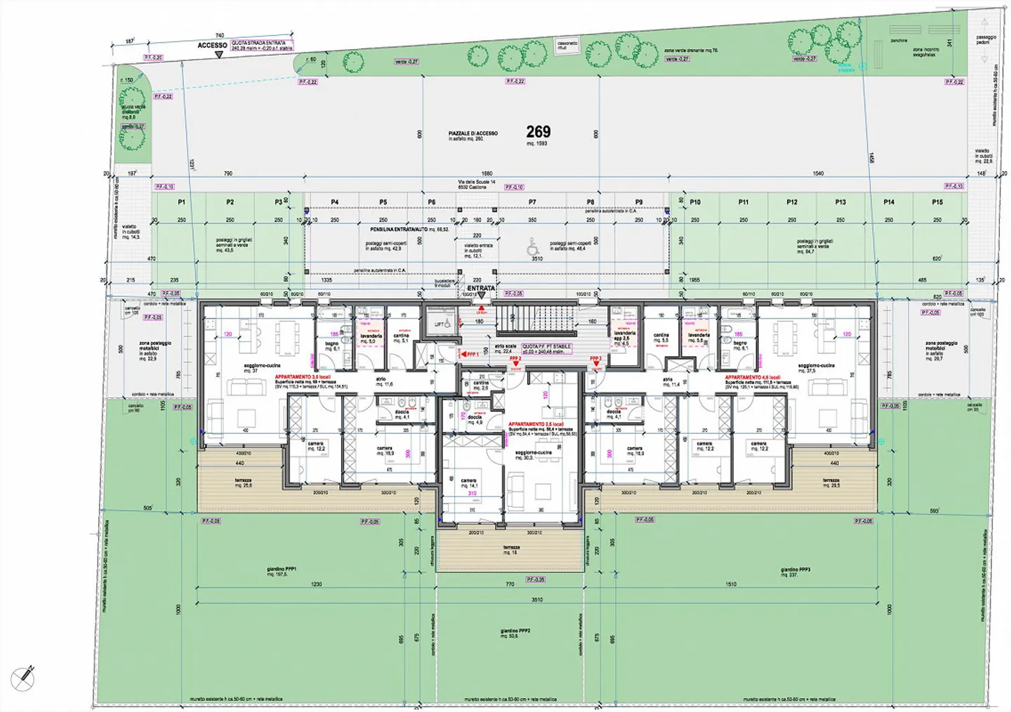 Neue Wohnung im letzten Stock mit schöner Terrasse in einer komfortablen und strategischen Lage - Foto 5 von 15
