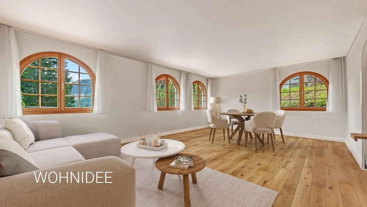 Arosa: 2.5-Zimmer-Wohnung mit Gartensitzplatz und Bergsicht - Foto 1 von 5