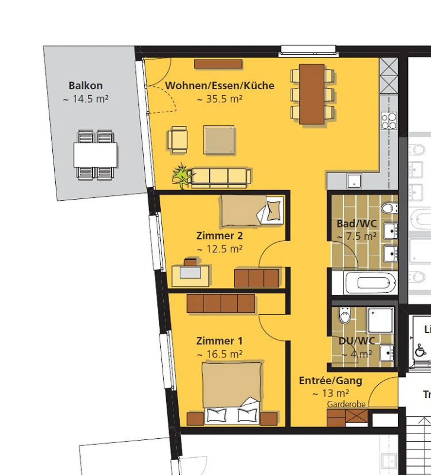 Helle 3.5 Zimmer Wohnung - Foto 11 von 11