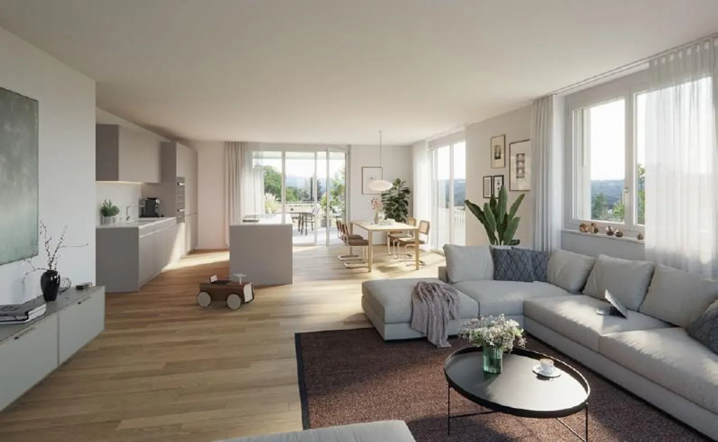 Condominium spécial de 2,5 pièces à Dachsen avec vue panoramique - Photo 5 sur 7