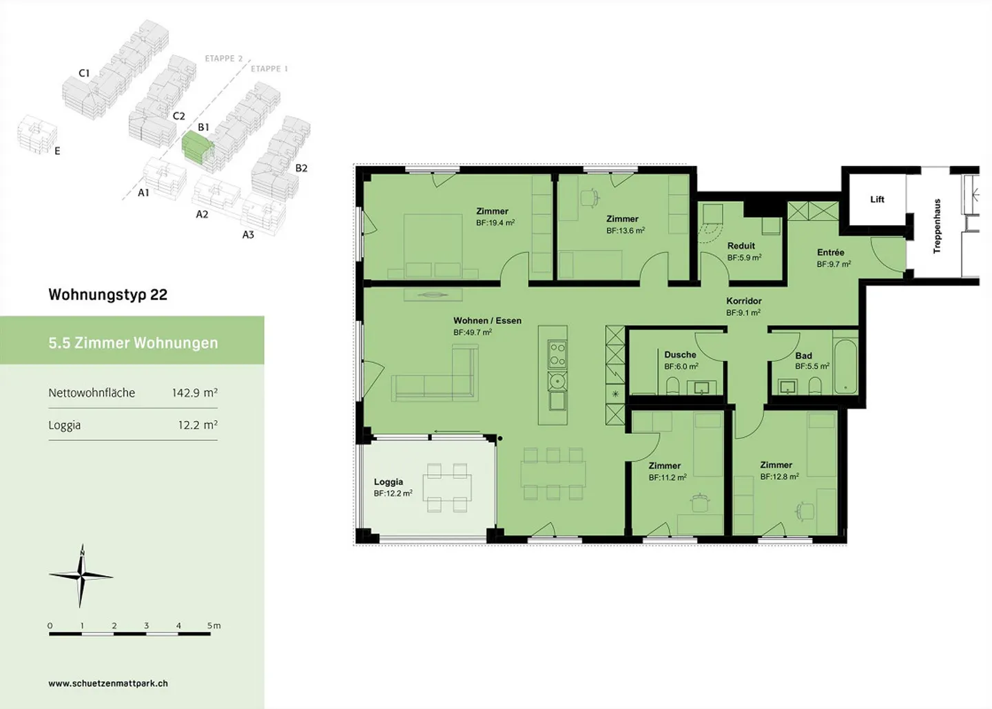 Bright modern 5.5 room condominium with practical loggia - Photo 9 of 10