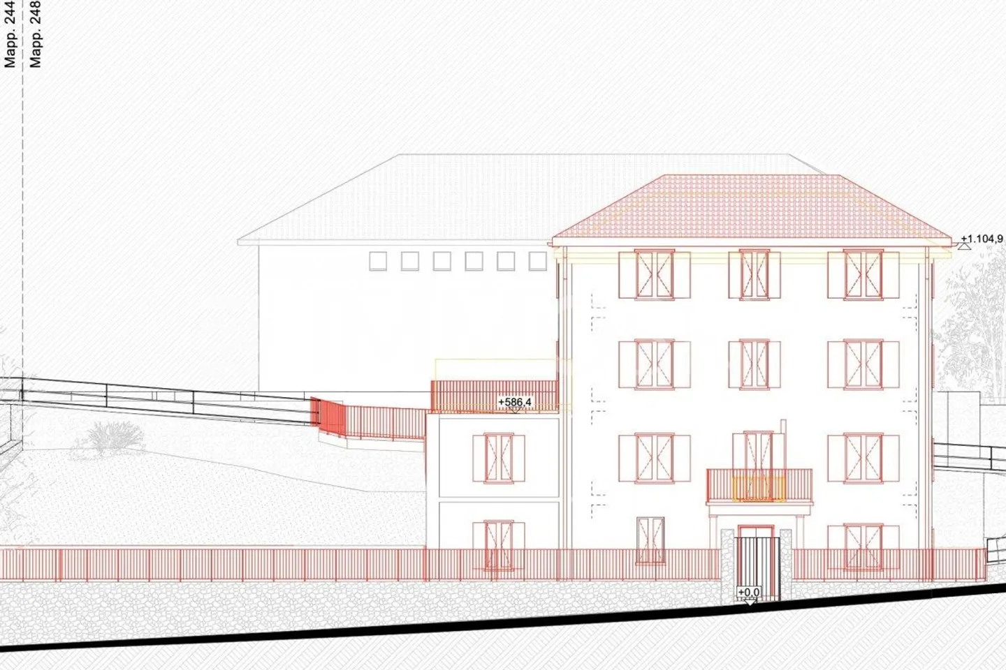 Terrain avec projet autorisé pour maison bifamiliale – Breno - Photo 5 sur 5