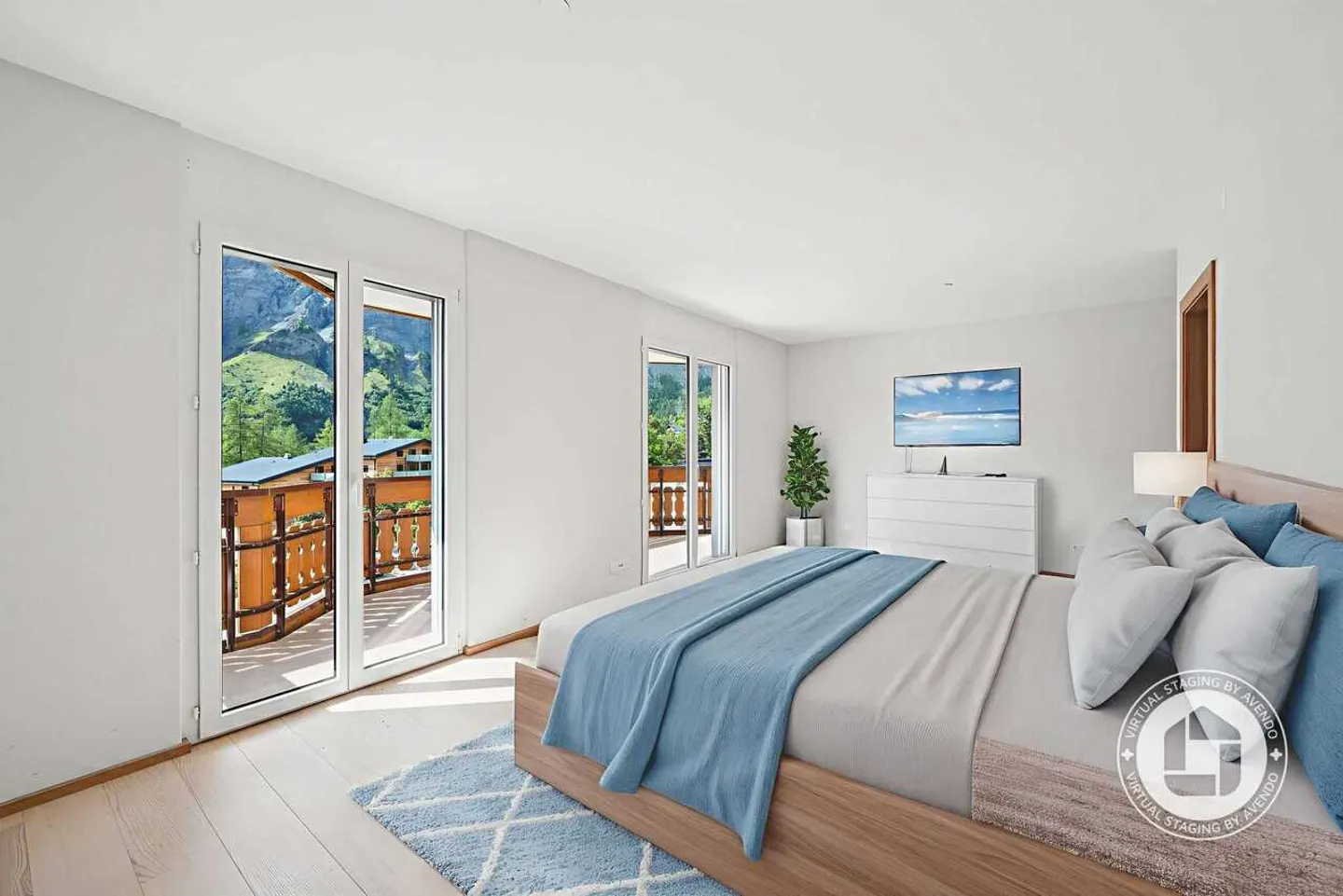 Luxe résidentiel alpin avec vue panoramique : résidence de 4,5 pièces à Leukerbad - Photo 12 sur 13