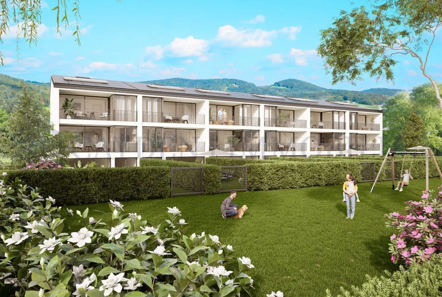 Blick auf die Seen von Neuchâtel und Morat, Villa - Grundstück B - Foto 2 von 6