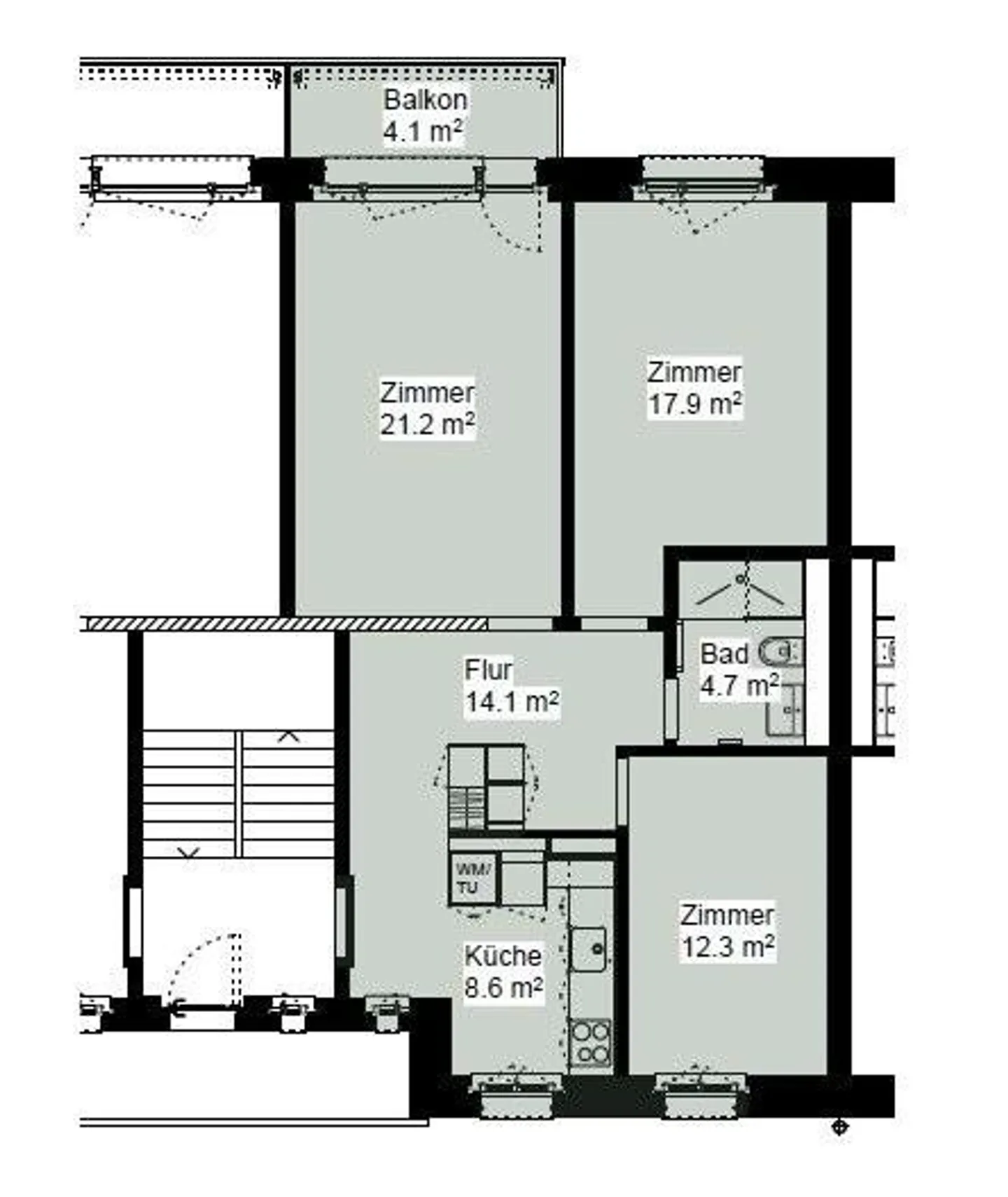 Stilvolle Wohnung in Winterthur - Foto 7 von 7