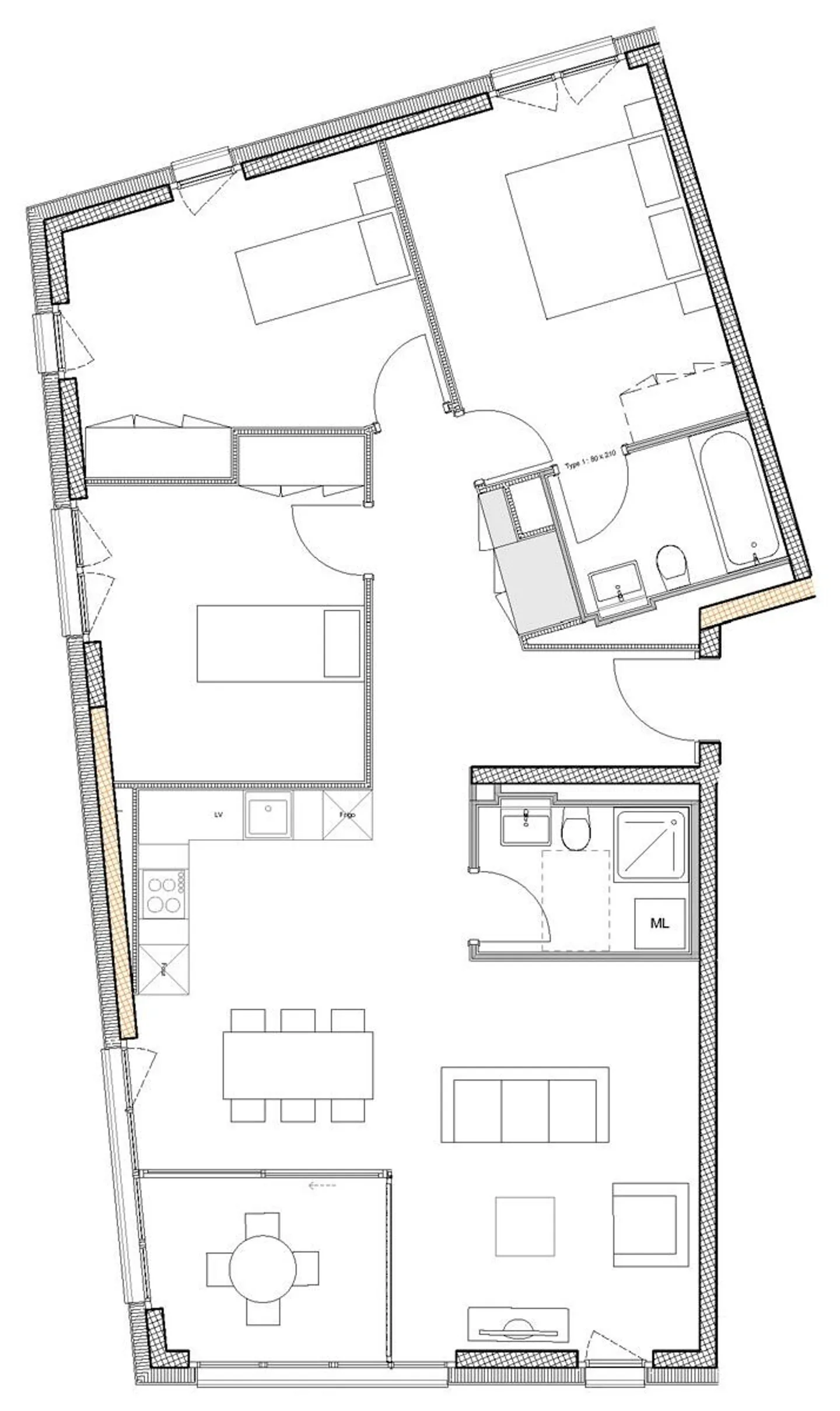 Modernes Apartment mit Loggia - Foto 1 von 2