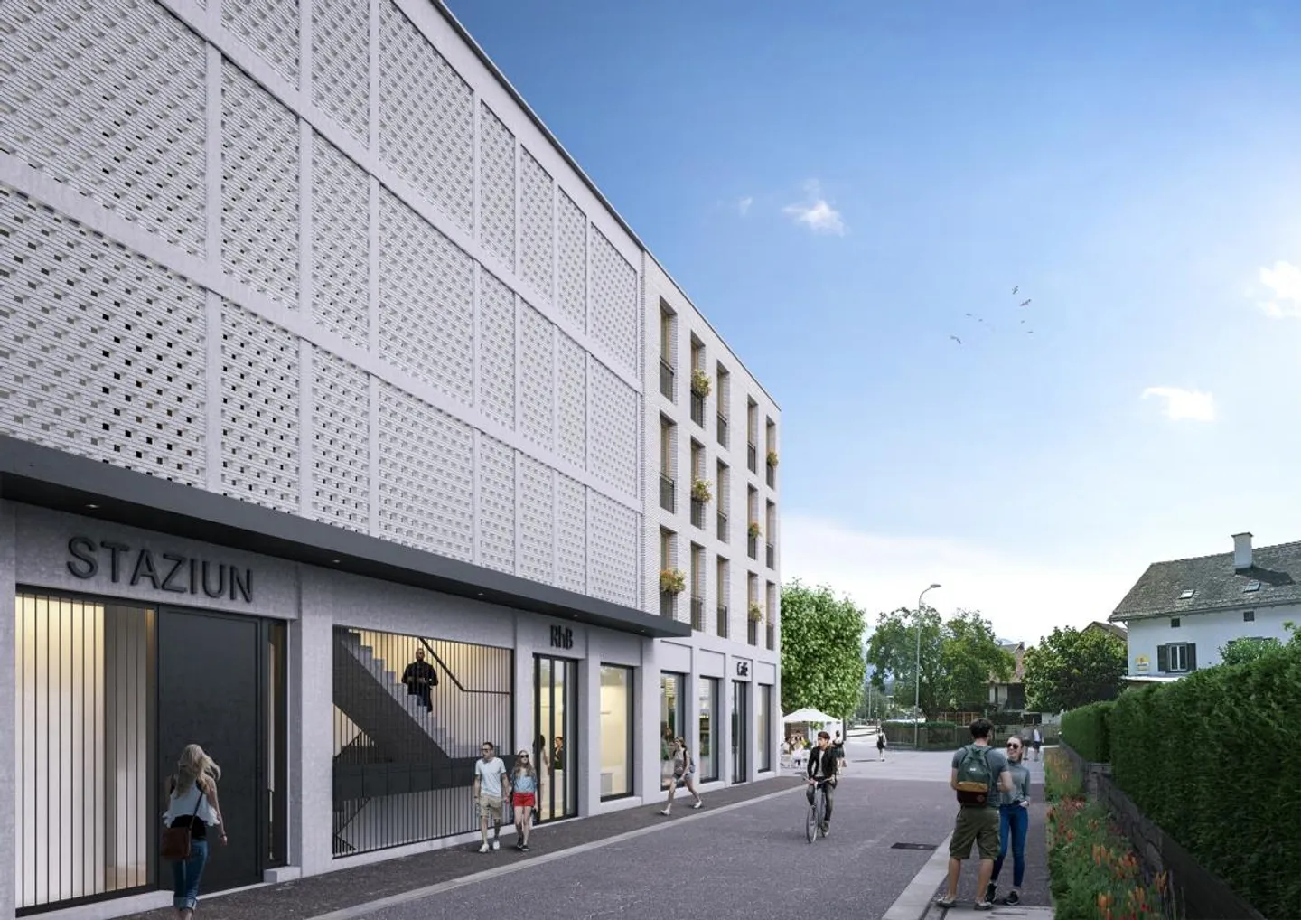 Bahnhofplatz Domat/Ems | Spazio commerciale al piano terra (K004) - Foto 2 di 4