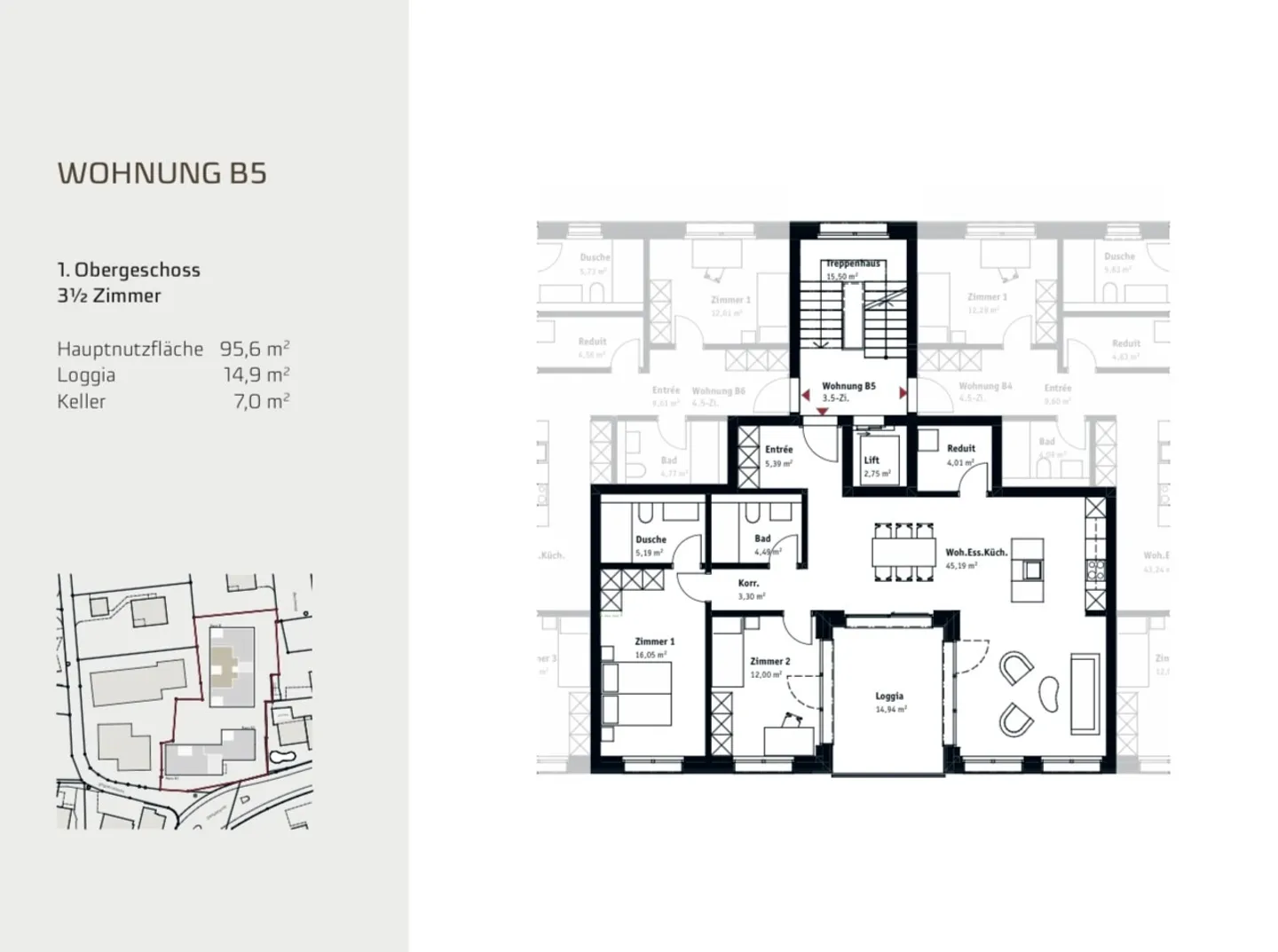 Appartement 3.5 pièces - Photo 4 sur 5