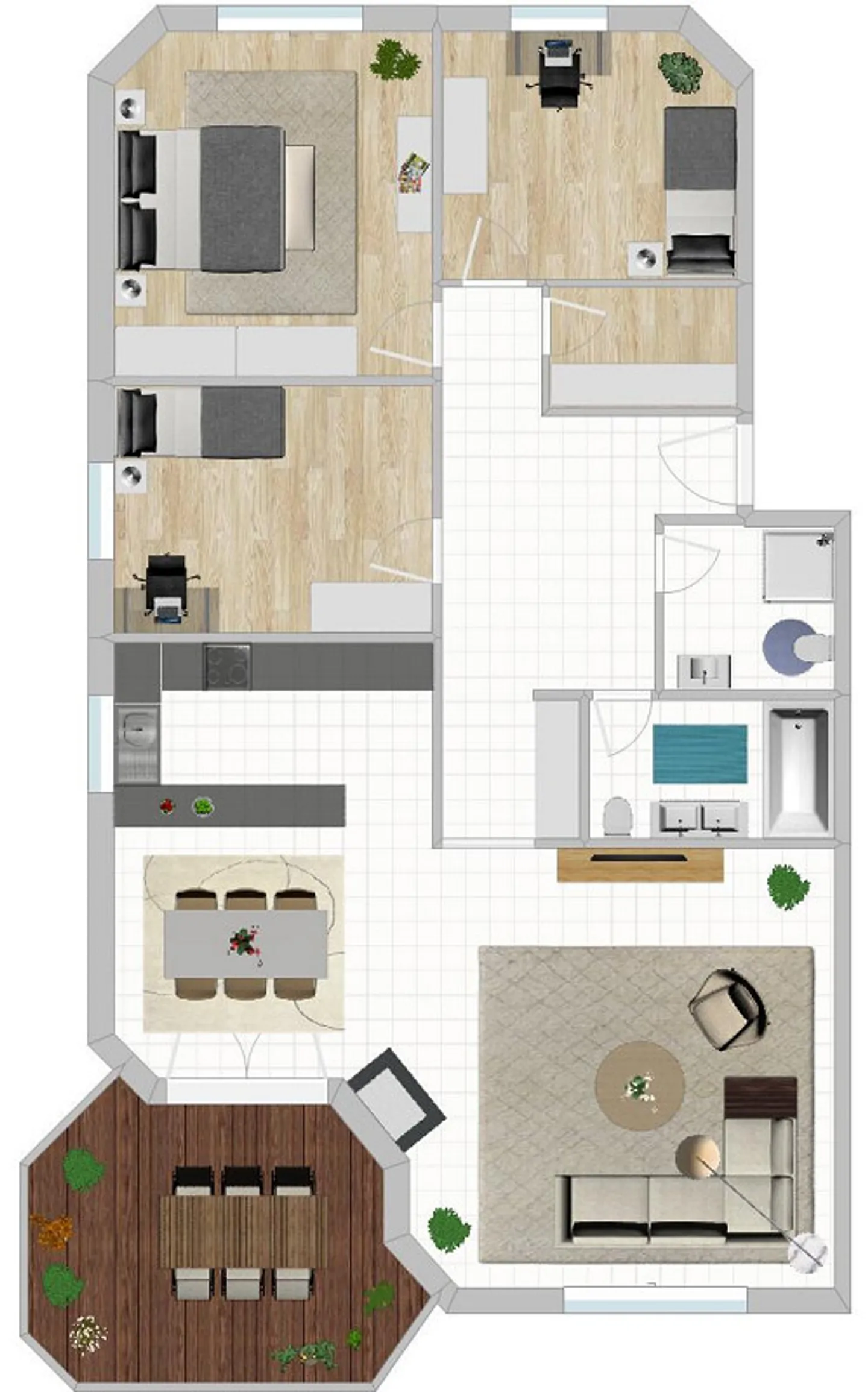SPACIOUS 4.5-ROOM APARTMENT WITH LARGE BALCONY AND 2 GARAGE SPACES - Photo 21 of 21