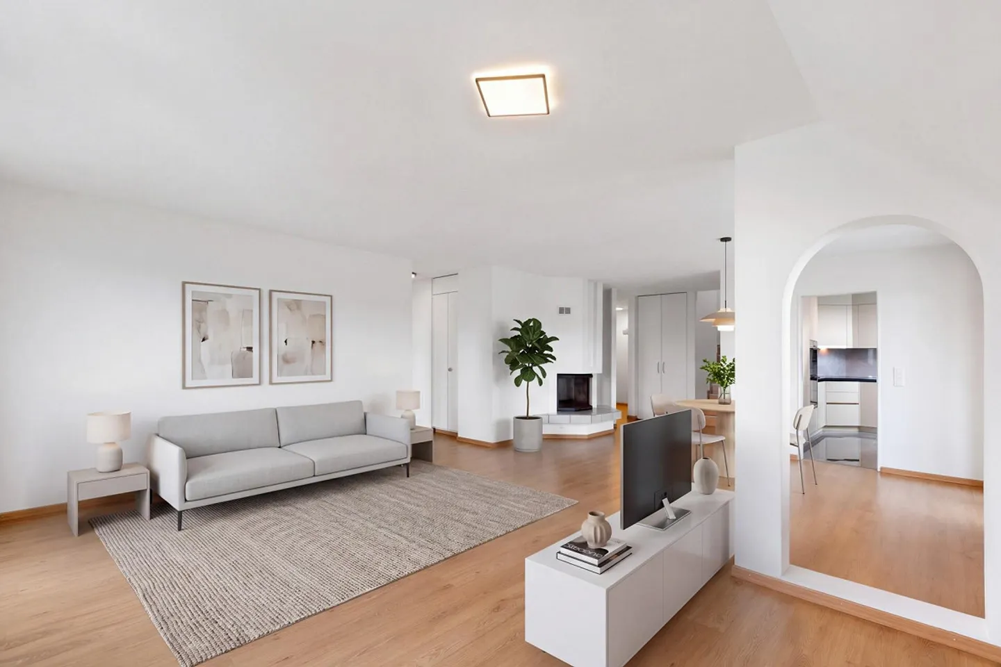 Living with Charm: Bright 5.5-Room Penthouse Apartment with Fireplace - Photo 6 of 15