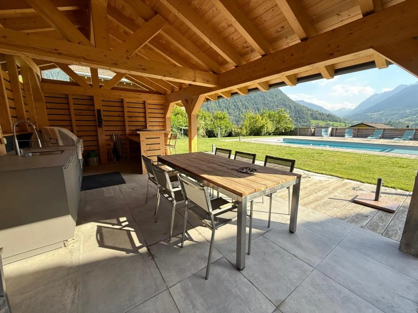 VOLLÈGES vicino a VERBIER Magnifica villa contemporanea con piscina e vista panoramica - Foto 4 di 12