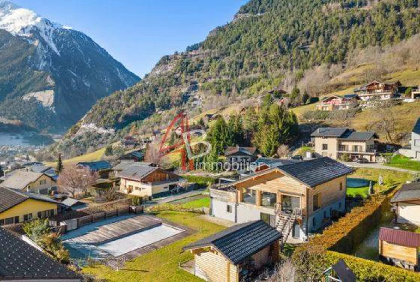 VOLLÈGES vicino a VERBIER Magnifica villa contemporanea con piscina e vista panoramica - Foto 12 di 12