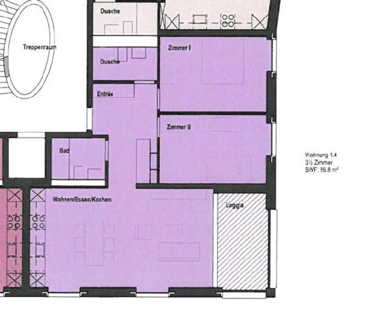 3.5 Room Apartment in the Heart of Stans - Photo 8 of 8