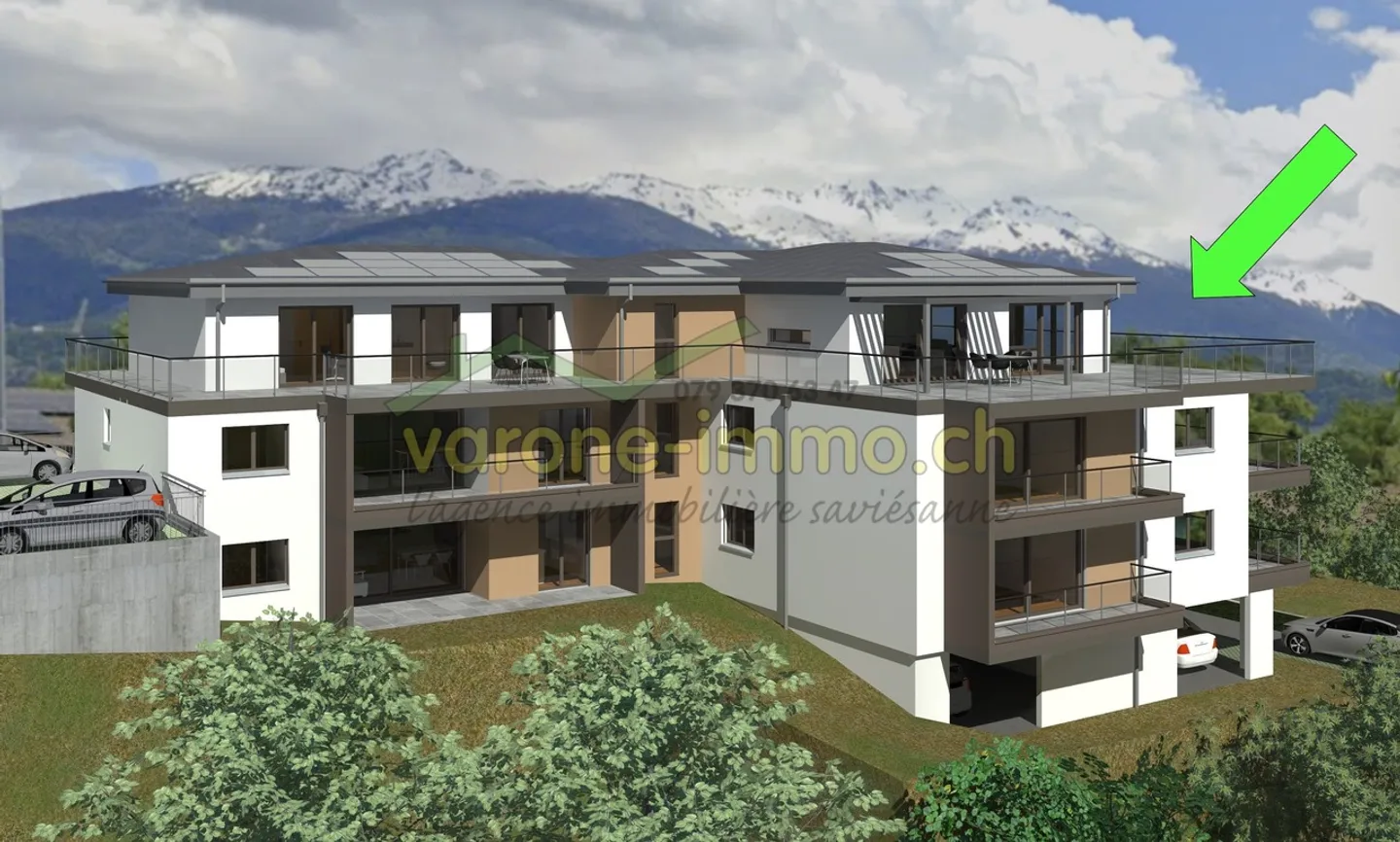 Appartamento attico in nuova residenza Minergie a Savièse - Foto 3 di 14