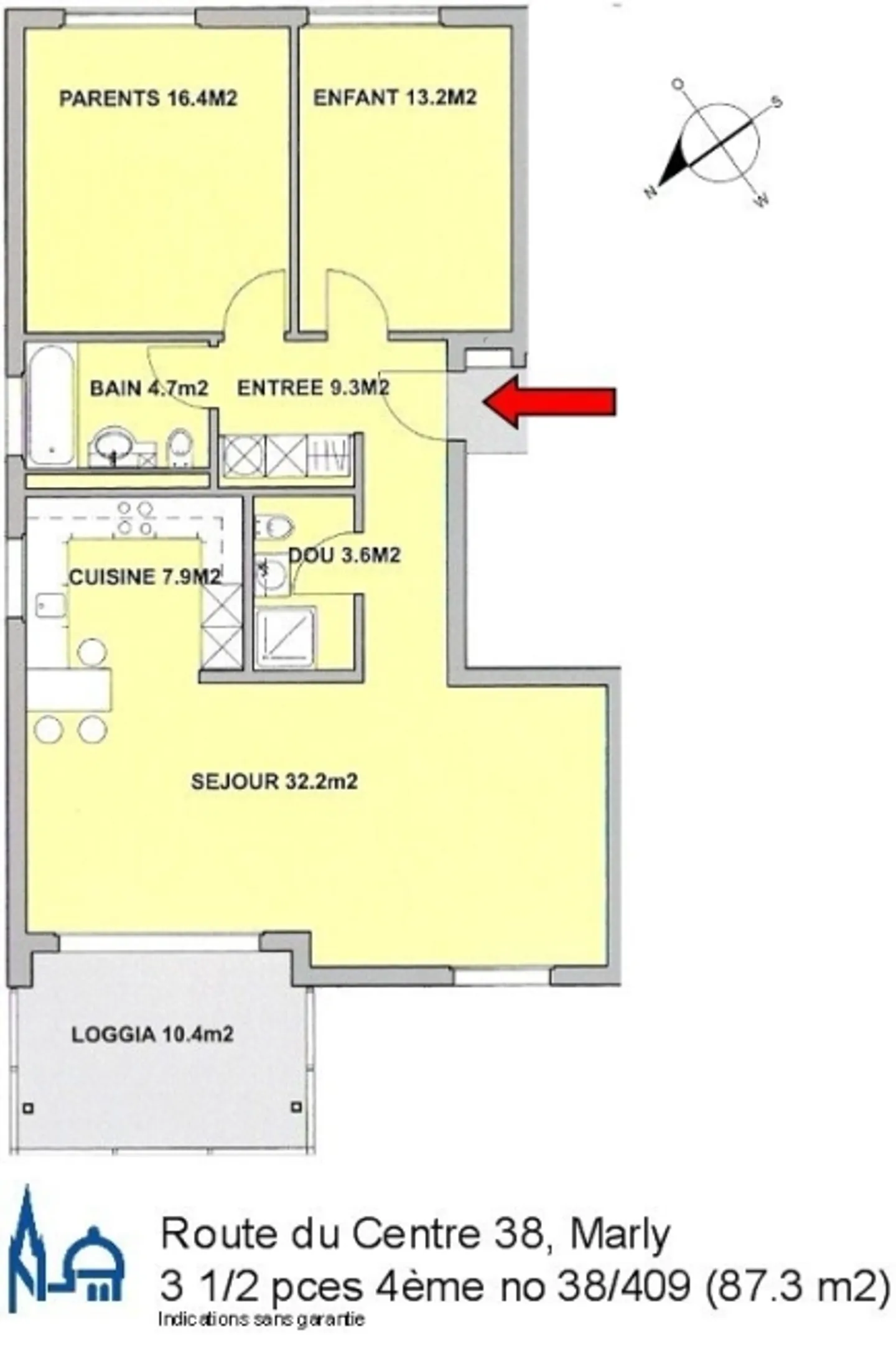 Incantevole appartamento di 3,5 locali in un quartiere familiare - Foto 11 di 12