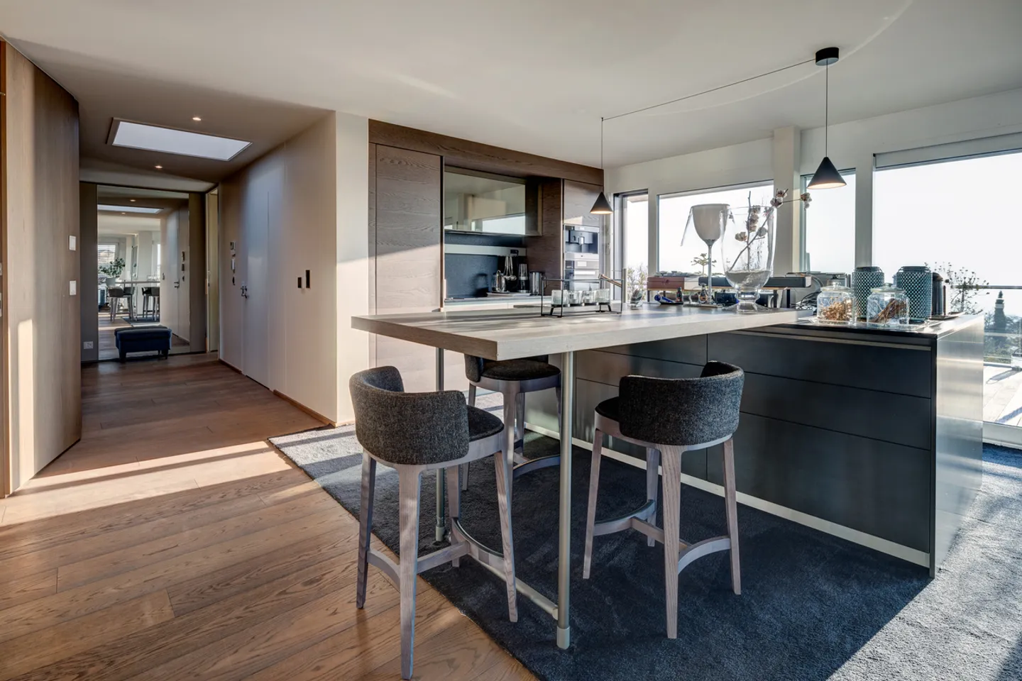 Contemporary penthouse with panoramic view, terrace in Lutry - Photo 12 of 13