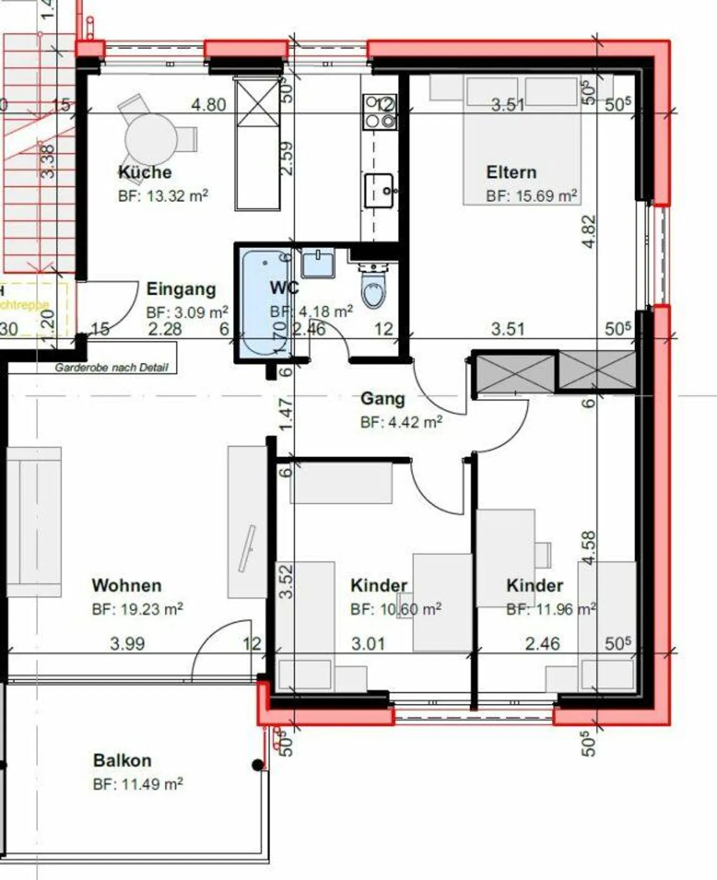 Stilvolle 4,5-Zimmer-Wohnung - Foto 9 von 11