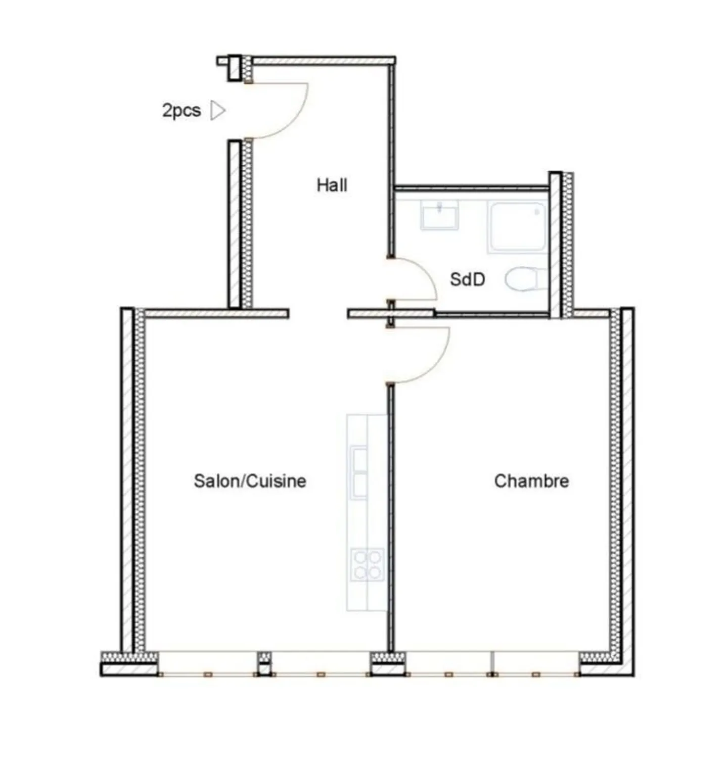 2-room apartment near Pâquis - Photo 2 of 8