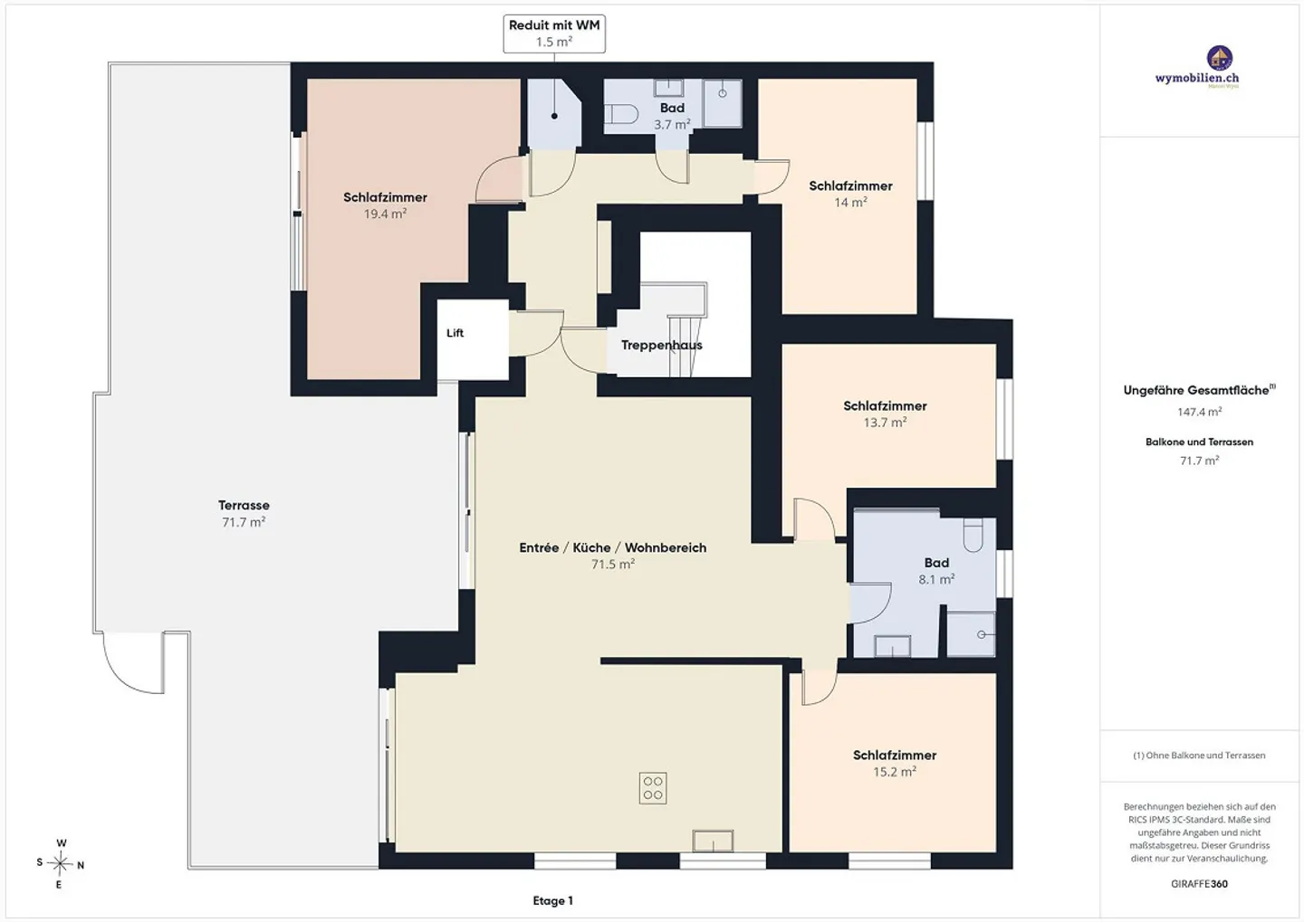Stylish Attic Apartment with Terrace - Photo 6 of 6