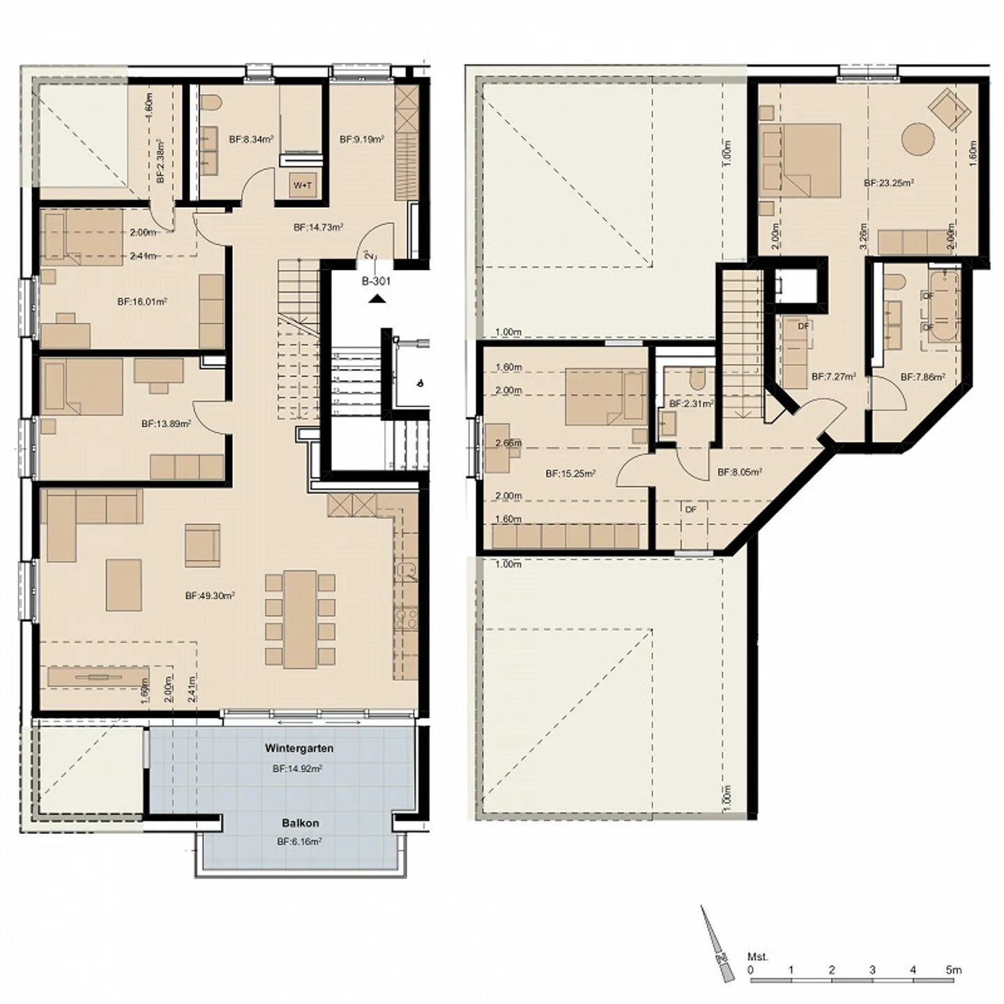 Vivre au paradis - Penthouse en duplex de 5,5 pièces avec magnifique... - Photo 5 sur 5