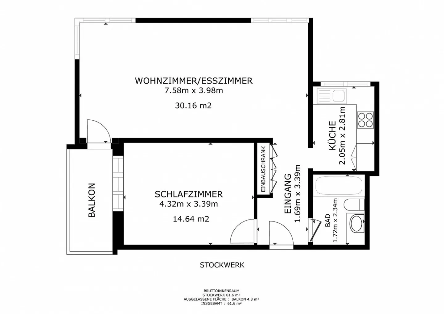 Appartement attrayant de 2,5 pièces avec vue sur le lac - Photo 18 sur 21
