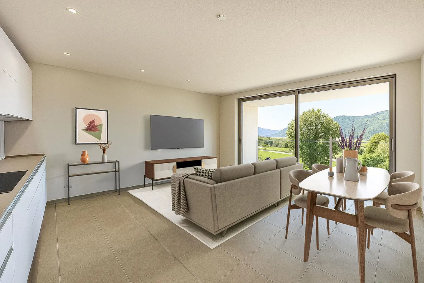 New 3.5-room apartment with garden under construction in Vezia - Photo 1 of 3
