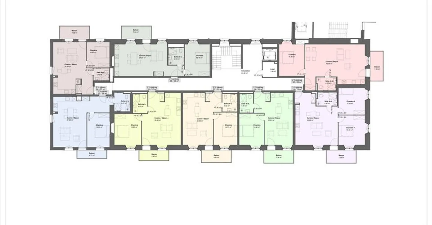 Apartment with framing 2.5 rooms with balcony - Photo 10 of 11