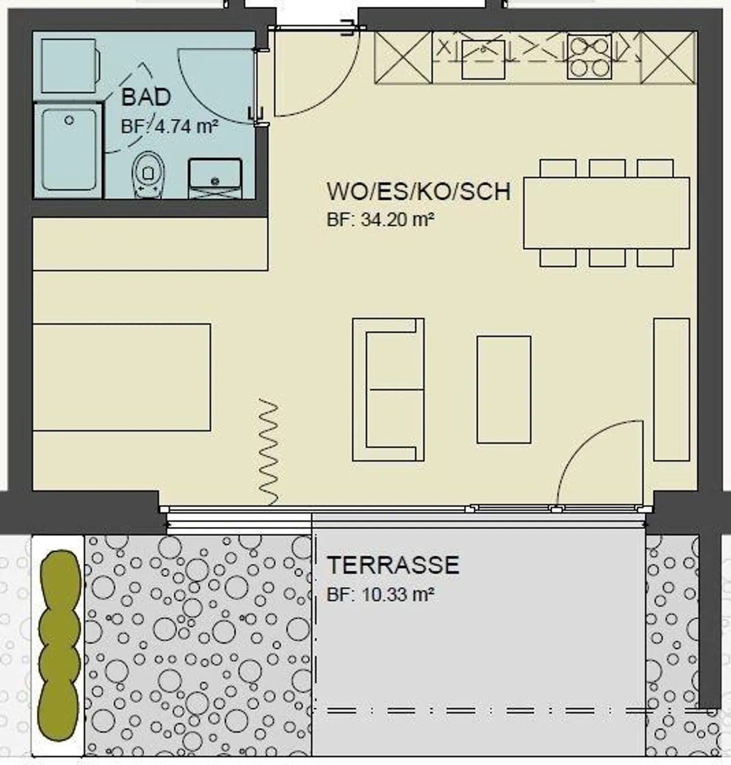 Appartement de jardin moderne avec vue géniale ! - Photo 7 sur 7