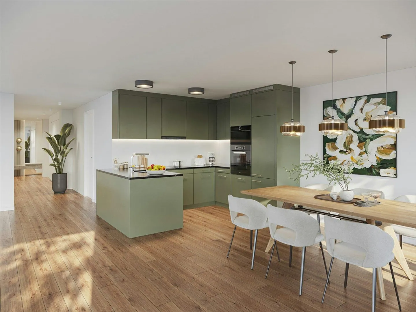 Appartement de 5,5 pièces dans la verdure - Photo 2 sur 6