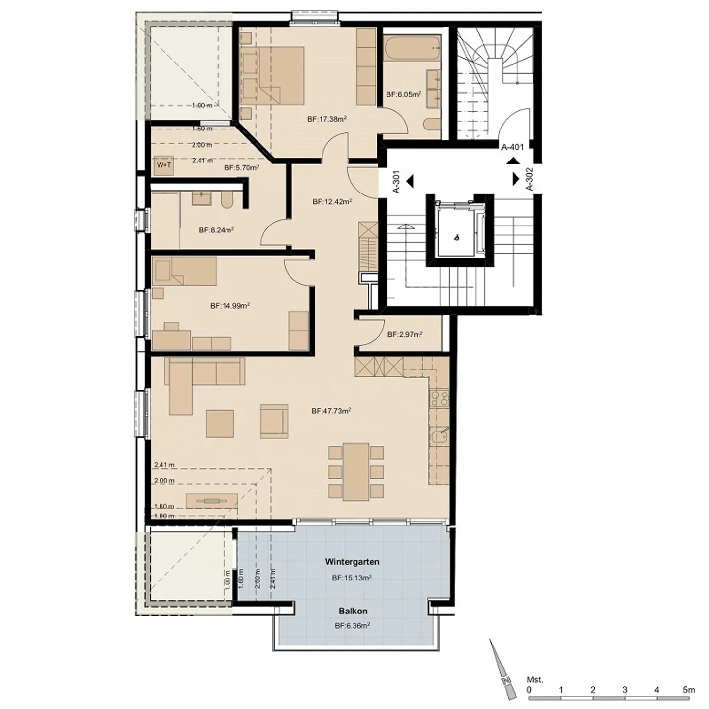 Large 3.5 Room Apartment with Winter Garden - Photo 4 of 7