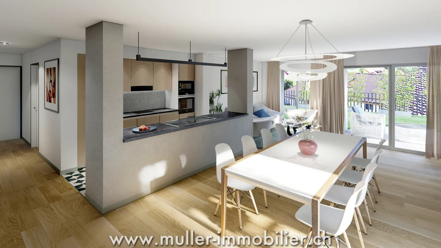 Charming 3-room apartment with two gardens: Construction in progress! - Photo 5 of 11