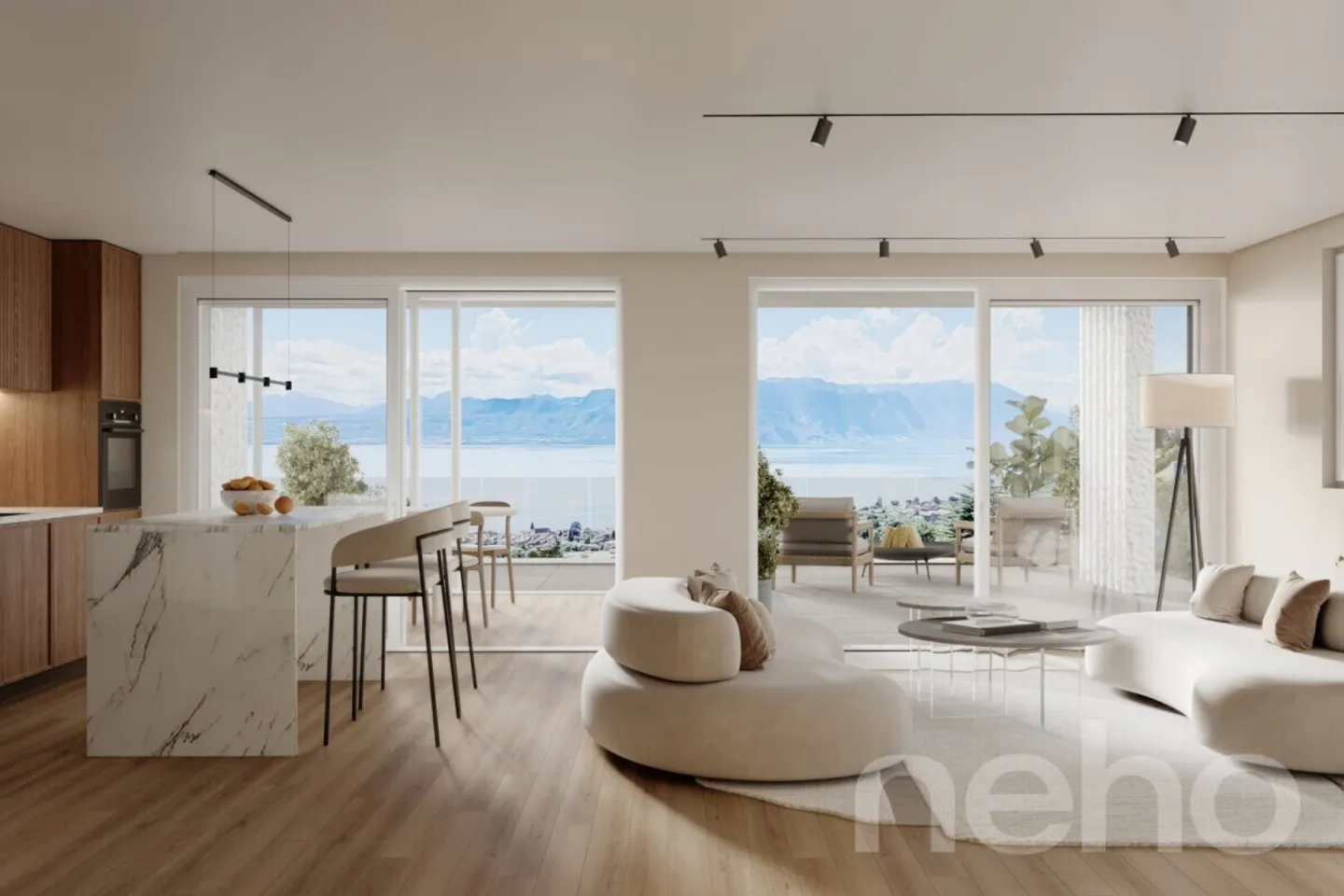 3,5-Zimmer-Wohnung mit Terrasse - Luxus und Design - Foto 3 von 7