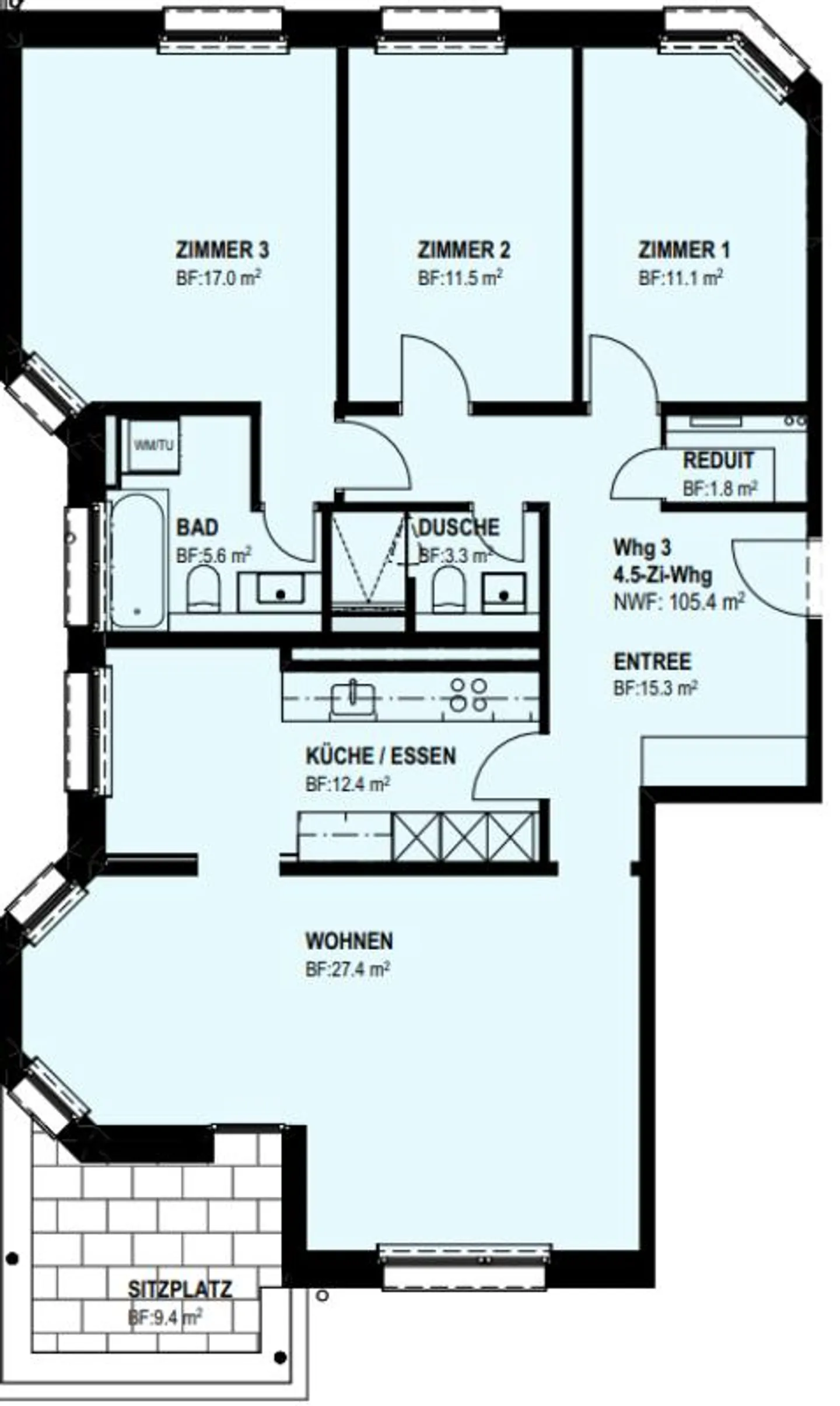 4.5-Zimmerwohnung im ruhigen und naturnahen Rosenbergquartier - Foto 11 von 11
