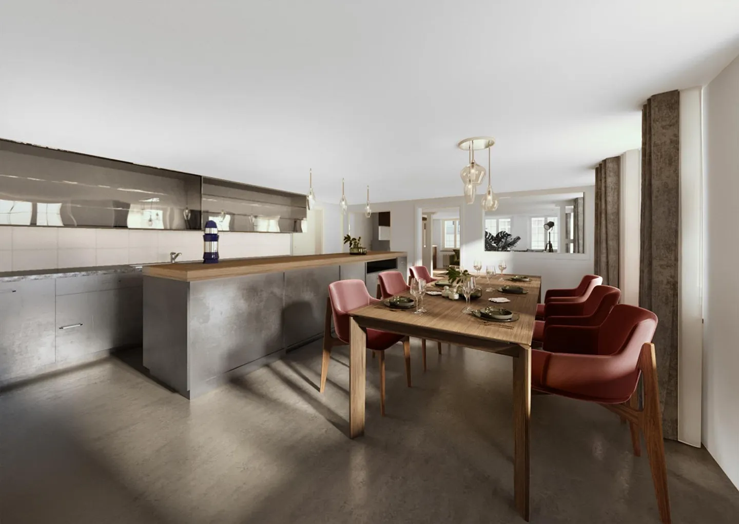 Loft di 4 stanze con grande terrazza (piano terra) - Foto 4 di 8