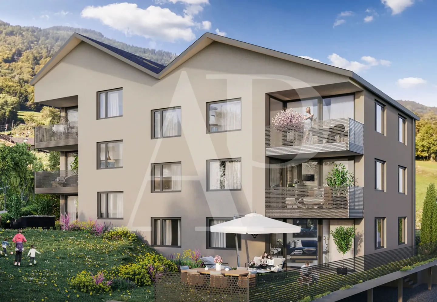 4,5-ZIMMER-WOHNUNG MIT LOGGIA-BALKON - PANORAMABLICK - Foto 1 von 6
