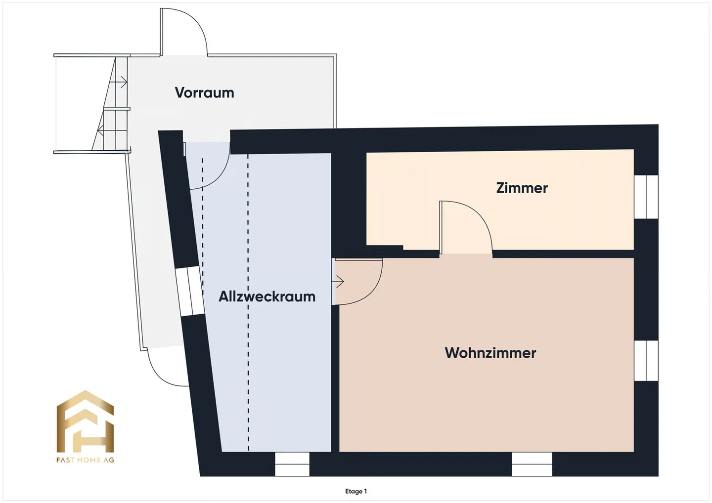 Old building 4.5 room apartment with studio in the heart of Naters - Photo 13 of 13