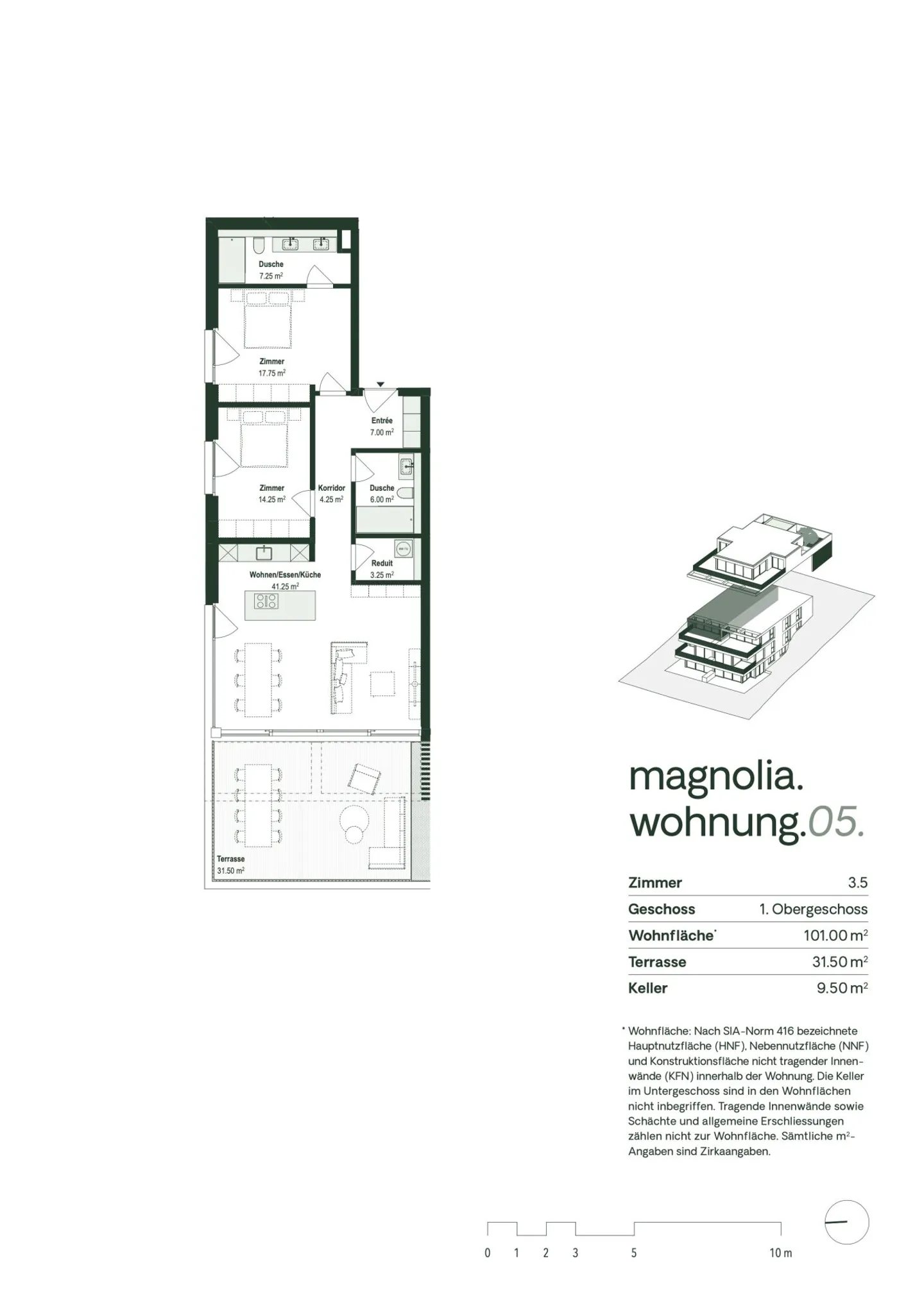 Stilvolle 3.5 Zimmer mit 31.5 m² Terrasse in Zollikon - Foto 4 von 4