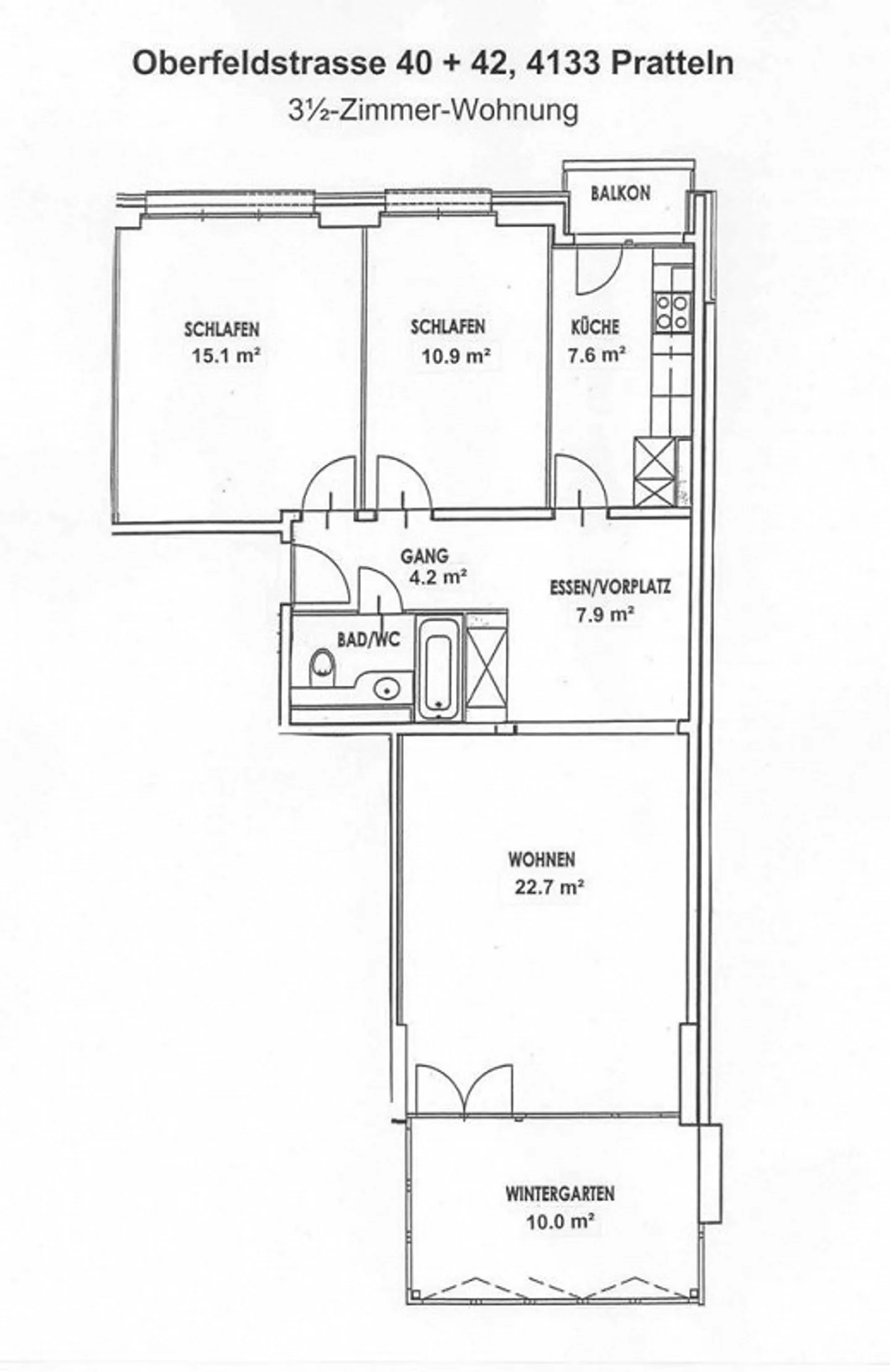 3.5-Zimmerwohnung in ruhiger Umgebung - Foto 9 von 9