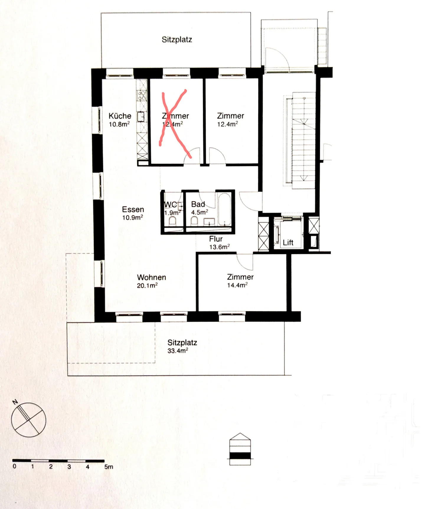 Appartement spacieux avec terrasses - Photo 4 sur 8