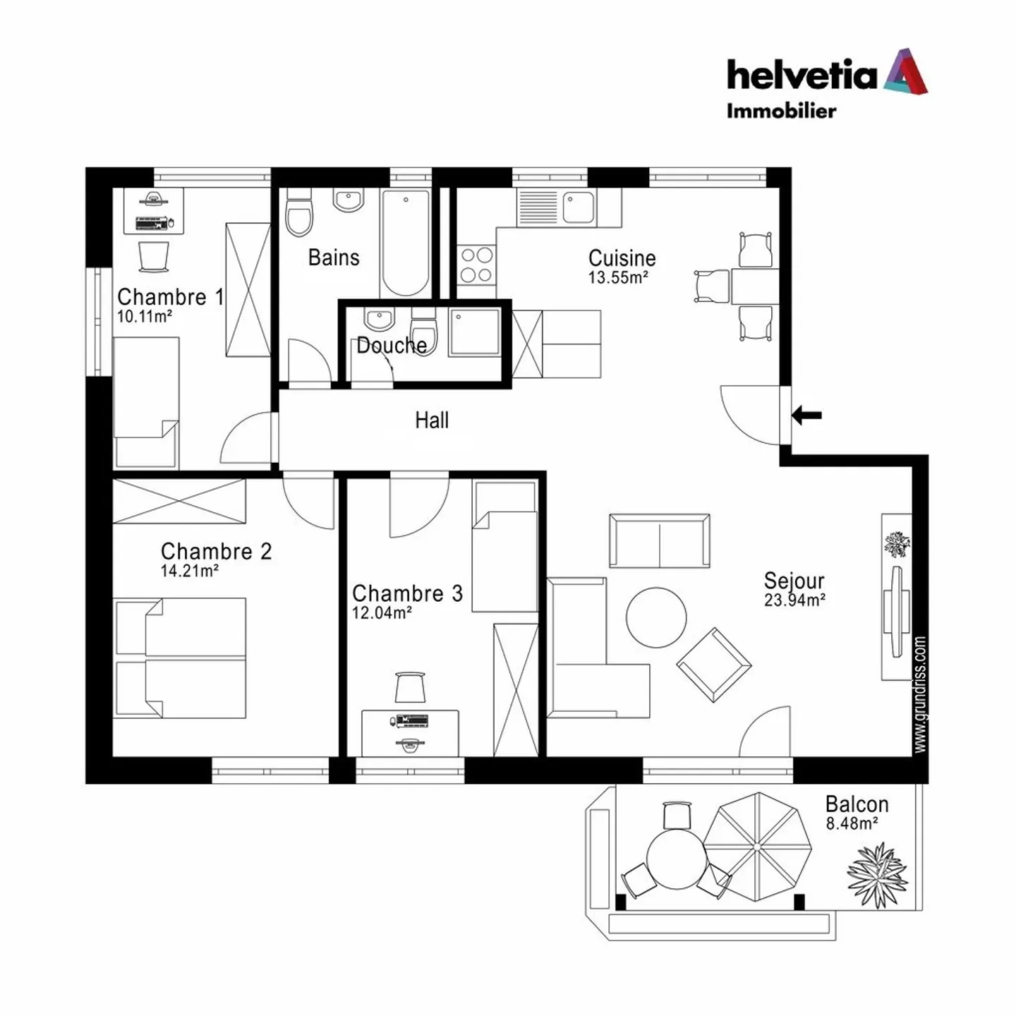 4,5-Zimmer-Wohnung - Foto 7 von 8