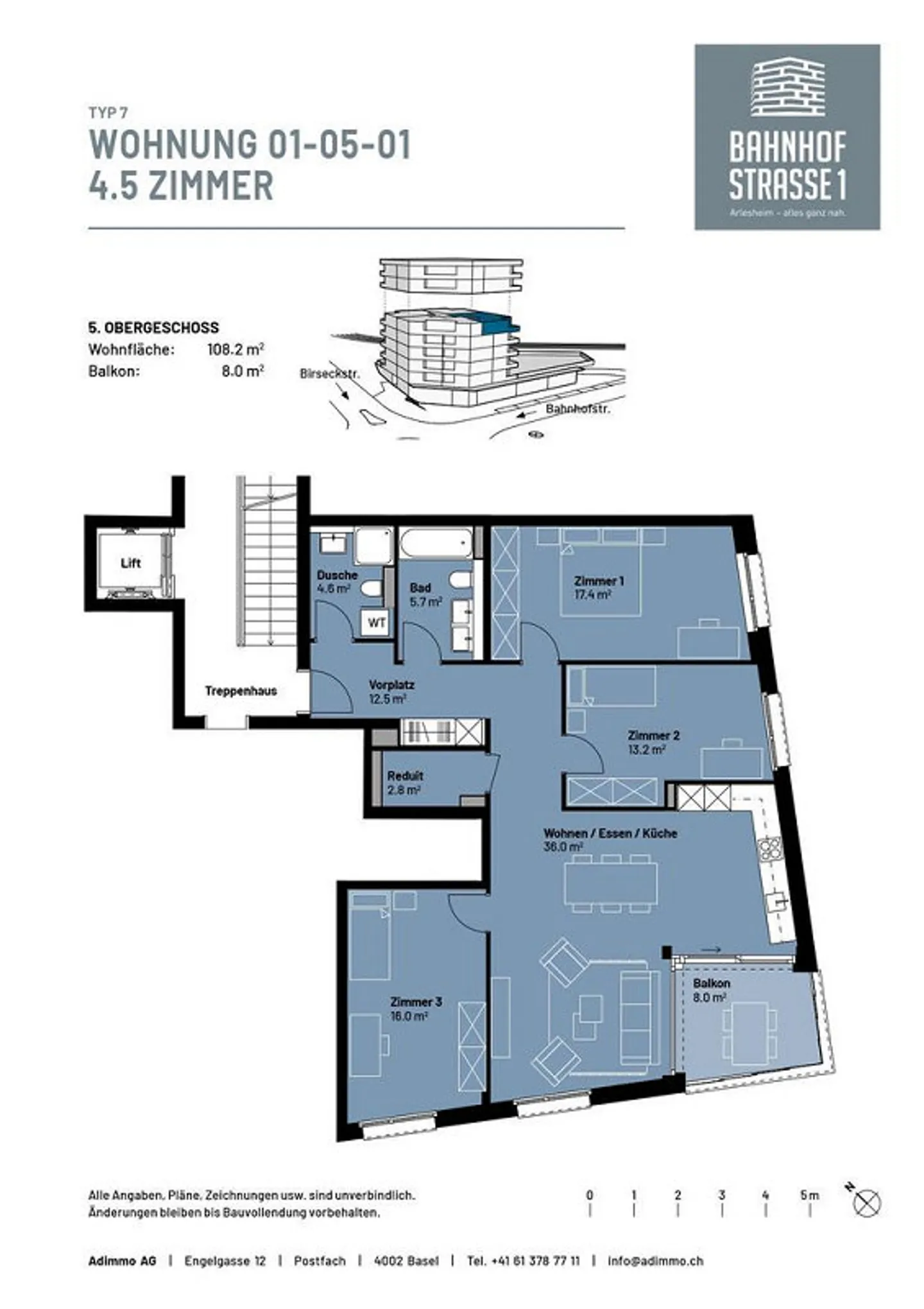 Appartement lumineux de 4,5 pièces avec vue sur le Birstal - Photo 11 sur 11