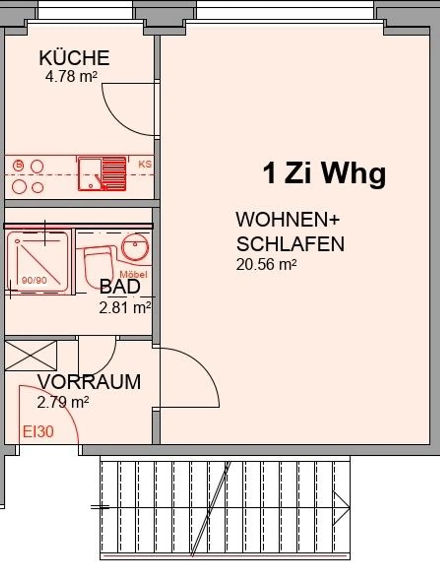 Bright 1-room apartment in a central location - Photo 5 of 5